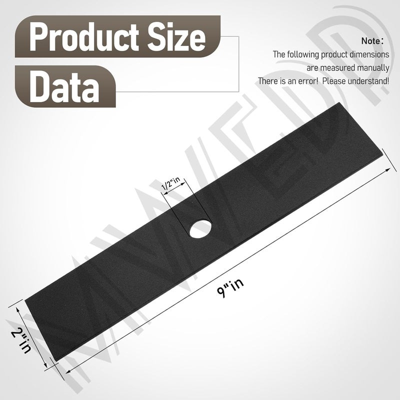 MWEDP 2 Pack Universal 9" x 2" （1/2 Hole） Edger Blade 2059 Compatible with Mclane & Power Trim Edgers, King O Lawn Edgers, Tru-Cut Edgers - Image 2